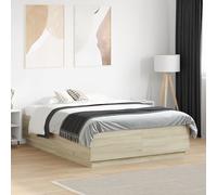 Bed Frame Bedroom Bed Base Bedstead Mattress Foundation Engineered Wood vidaXL