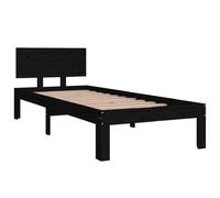 vidaXL Bed Frame Solid Wood 75X190 cm Small Single, Brown