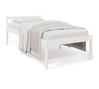 (white, 90 x 190 cm) vidaXL Bed Frame Bedroom Bed Base Matress Foundation Bedstead Solid Wood Pine