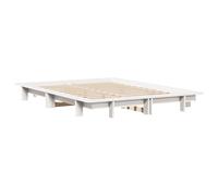 Bed Frame Bedroom Bedstead Base White 140x200 cm Solid Wood Pine vidaXL