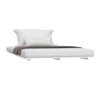 Vidaxl Bed Frame White 120X190 Cm 4Ft Small Double Solid Wood Pine, White