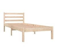 (white, 75 x 190 cm) vidaXL Bed Frame Bedroom Bedstead Bed Base Mattress Foundation Solid Wood Pine