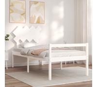 Bed Frame Bedroom Platform Bed Frame Bedstead with Headboard Solid Wood vidaXL