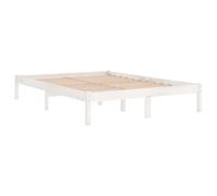 vidaXL Bed Frame White Solid Wood 180x200 cm Super King Size UK NEW