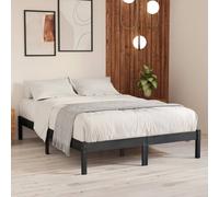 Bed Frame Bedroom Wooden Bed Base Mattress Foundation Solid Pinewood vidaXL