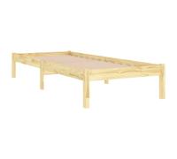 Bed Frame Bedroom Wooden Bed Base Mattress Foundation Solid Pinewood vidaXL