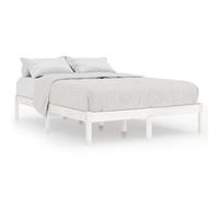Bed Frame Bedroom Wooden Bed Base Mattress Foundation Solid Pinewood vidaXL