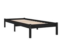 vidaXL Bed Frame White Solid Wood Pine 90X200 Cm, White