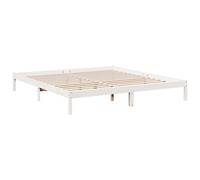 Bed Frame Bedroom Wooden Bed Base Mattress Foundation Solid Pinewood vidaXL