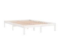 810038 vidaXL Bed Frame without Mattress White Solid Wood 200x200 cm