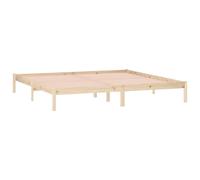 Bed Frame Bedroom Wooden Bed Base Mattress Foundation Solid Pinewood vidaXL