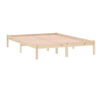 Bed Frame Bedroom Wooden Bed Base Mattress Foundation Solid Pinewood vidaXL