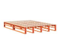 vidaXL Bed Frame Bedstead Bed Base Wax Brown 135x190 cm Double Solid Wood Pine