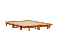 Bed Frame Bedstead Base Wax Brown 135x190 cm Double Solid Wood Pine vidaXL