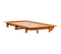 Bed Frame Bedstead Base Wax Brown 90x190 cm Single Solid Wood Pine vidaXL