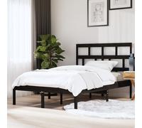 Bed Frame Black 150x200 cm King Size Solid Wood Berkfield Home Black King