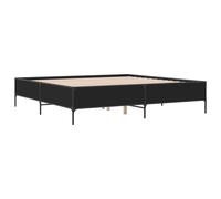 Bed Frame Black 180x200 cm Super King Engineered Wood and Metal vidaXL