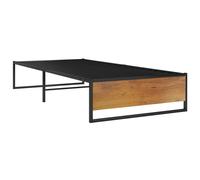 Bed Frame Black Metal Wooden Modern Solid Bedroom Furniture Multi Sizes vidaXL
