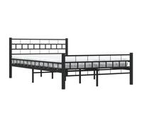 Bed Frame Black Steel Double Bedroom Slatted Base Furniture Multi Sizes vidaXL
