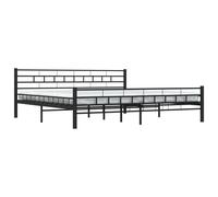 Bed Frame Black Steel Double Bedroom Slatted Base Furniture Multi Sizes vidaXL