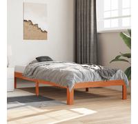 Bed frame Brown 75x190cm Solid Pine Wood Small Single Plywood Slat UK
