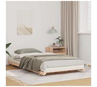 Bed Frame Brown Solid Pine 100x210cm Low Platform Minimalist Floor Bed Durable.