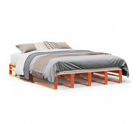 Bed frame Brown Solid Pine 150x200 cm King Size Wooden Rustic Sturdy Durable [EEK: A]