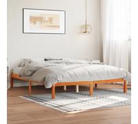 Bed frame Brown Solid Pine 80x210cm Extra Long Slatted Sturdy Durable