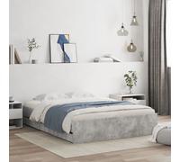 Bed Frame Concrete Grey 150x200 cm Engineered Wood with Storage Drawers x6pcs. [EEK: A]