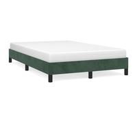 Bed Frame Dark Green Velvet 120x190 cm Small Double Upholstered Plywood Slats UK [EEK: A]