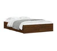 Bed Frame & Drawers Brown Oak 120x190 cm Small Double Engineered Wood vidaXL