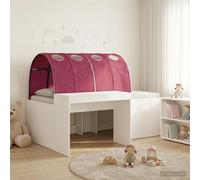 Bed Frame Engineered Wood Artisian Oak & Red Double Kids with Desk and Storage.