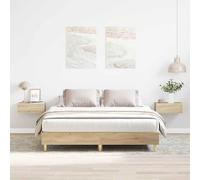 vidaXL Bed Frame | Sonoma Oak | Engineered Wood | Double Bed | Rectangular