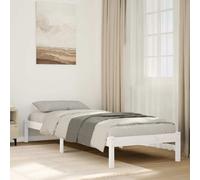 vidaXL Extra Long Bed Frame without Mattress White 100x210 cm Solid Wood Pine