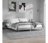 Bed Frame Grey Sonoma 120x200 cm Engineered Wood Berkfield Home Grey Small Double