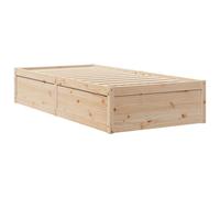 Bed Frame Home Base Bedstead 75x190 cm Small Single Solid Wood Pine vidaXL