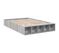 Bed Frame Home Base Bedstead Grey Sonoma 140x200 cm Engineered Wood vidaXL