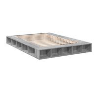 Bed Frame Home Base Bedstead Grey Sonoma 140x200 cm Engineered Wood vidaXL