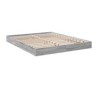 vidaXL Bed Frame Without Mattress Grey Sonoma 160X200 cm Engineered Wood, Grey
