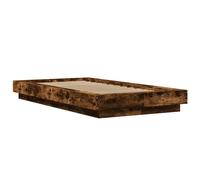 Bed Frame Home Base Bedstead Smoked Oak 100x200 cm Engineered Wood vidaXL
