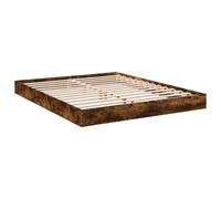 Bed Frame Home Base Bedstead Smoked Oak 160x200 cm Engineered Wood vidaXL
