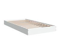 Bed Frame Home Base Bedstead White 90x190 cm Single Engineered Wood vidaXL
