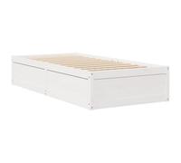 vidaXL Bed Frame without Mattress White 90x190 cm Single Solid Wood Pine, White
