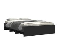 Bed Frame Home Base Black 120x190 cm Small Double Engineered Wood vidaXL