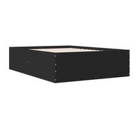 Bed Frame Home Base Black 120x190 cm Small Double Engineered Wood vidaXL