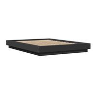 Bed Frame Home Base Black 120x190 cm Small Double Engineered Wood vidaXL