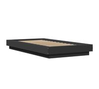 Bed Frame Home Base Black 75x190 cm Small Single Engineered Wood vidaXL