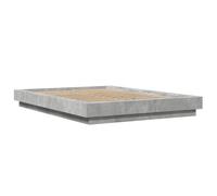 Bed Frame Home Base Concrete Grey 135x190 cm Double Engineered Wood vidaXL