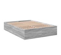 Bed Frame Home Base Grey Sonoma 135x190 cm Double Engineered Wood vidaXL