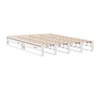 Bed Frame Home Base White 120x190 cm Small Double Solid Wood Pine vidaXL